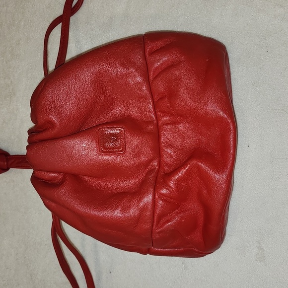 Beautiful Red Leather Small Hobo Purse Anne Klein - Picture 7 of 7